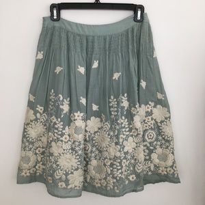 Anthropologie Silk and Cotton Skirt